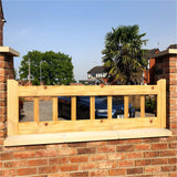 Wooden Fence Panel Wall Topper - Straight Cottage Design