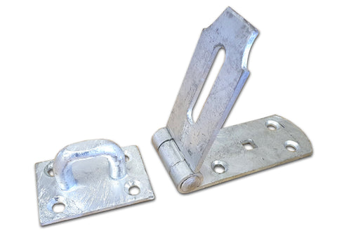 Hasp and Staple Galvanized Silver