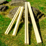 Pair of 95 mm x 60 mm Redwood Gate Posts for Cottage Gates