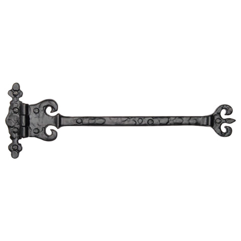 Tudor Ornate Coronate Hinges. Black Iron TC415