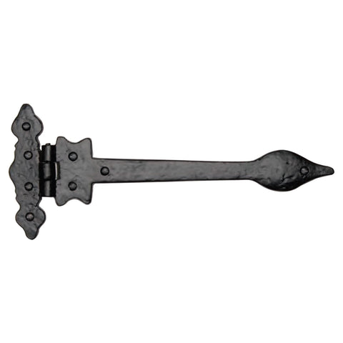 Tudor Leaf Hinges Black Iron TC420