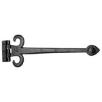 Tudor Strap Hinges Black Iron TC460