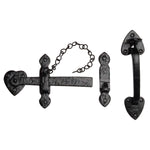 Tudor Gate Latch Black Iron TC565
