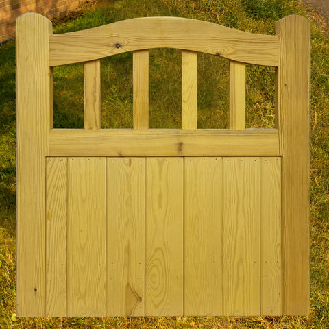 Wooden Garden Gate - Arch Top Cottage Design