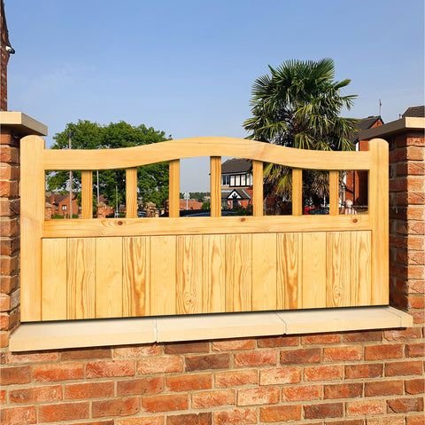 Wooden Fence Panel - Arch Top Cottage Design