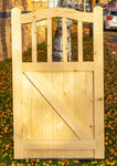 Wooden Garden Gate - Arch Top Side Design